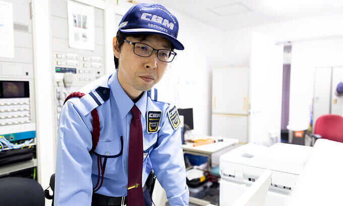 警備室のスタッフ