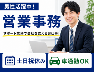 ≪最長6ヶ月で正社員へ≫メカニカルパーツの専門商社で営業事務