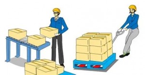 機械オペレーター補助、商品の箱詰め、パレット積み