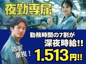 22時15～7時／照明器具製造ピッキング作業／年休147日