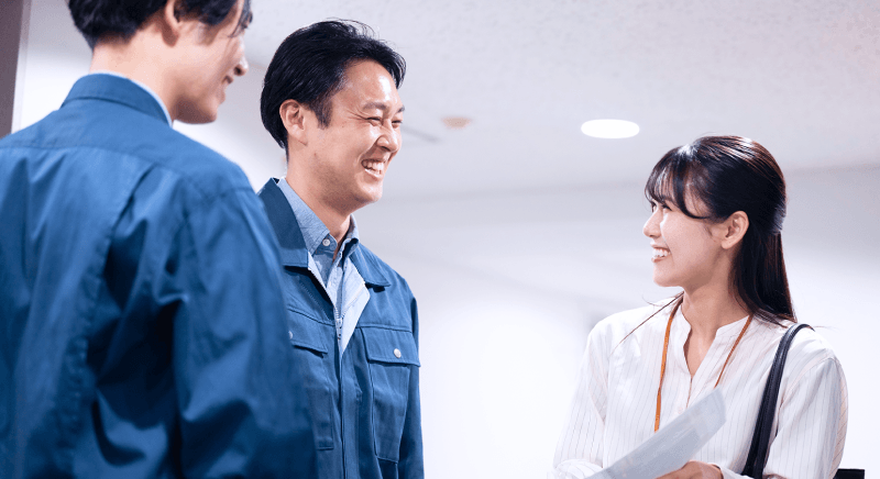 話している写真