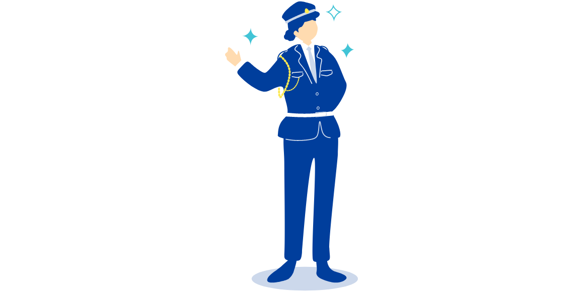 女性警備員のイラスト