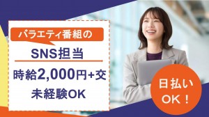 大手エンタメ企業でバラエティ番組のSNS企画・運用
