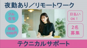 11月～仮想化基盤製品のテクニカルサポート／完全在宅