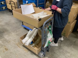商品の仕分けなどの倉庫内作業